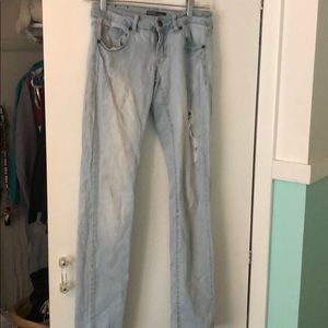 Faded ripped jeans